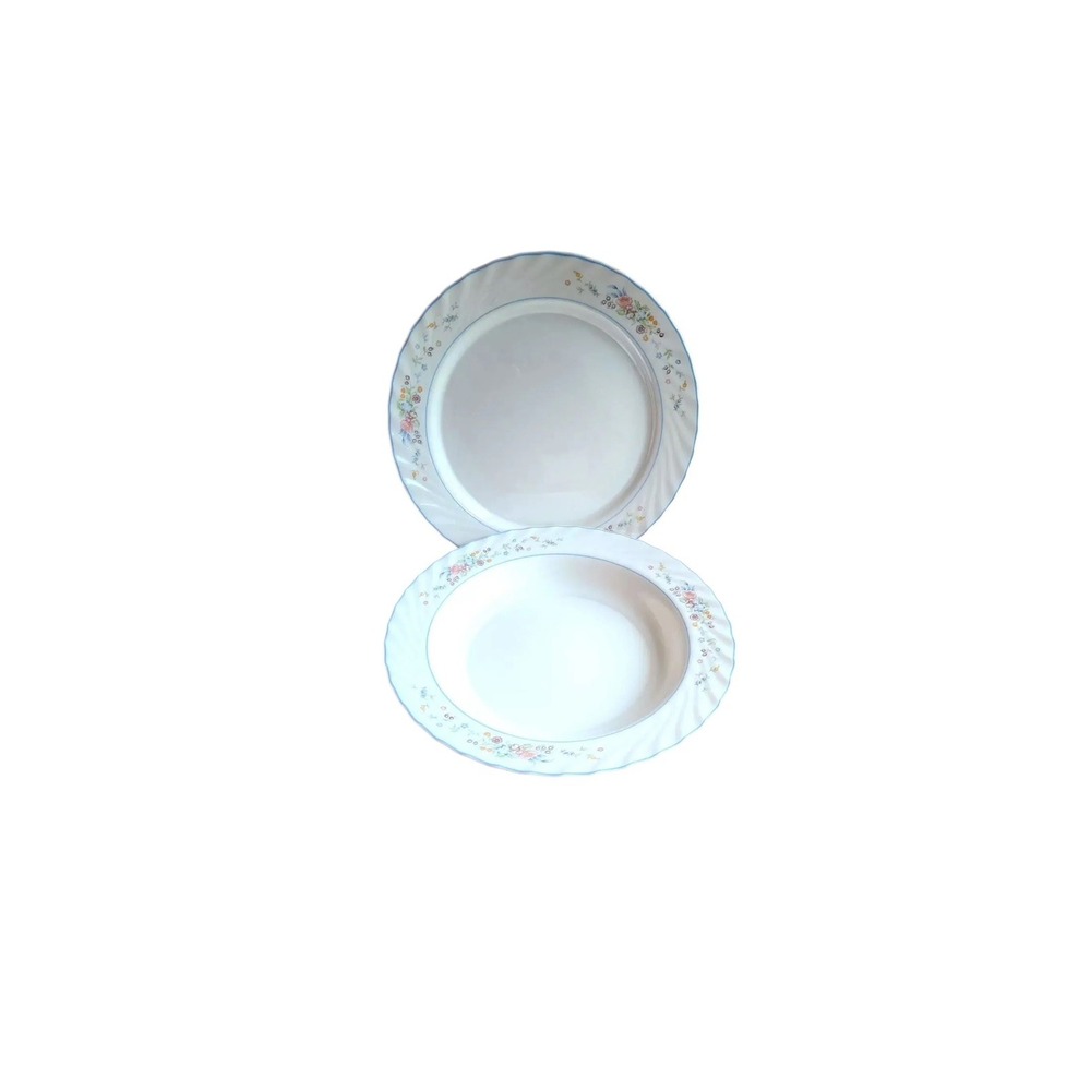 Arcopal‎ VICTORIA 12-1/2" Lg Pasta Serving Bowl & Chop Plate Swirl France